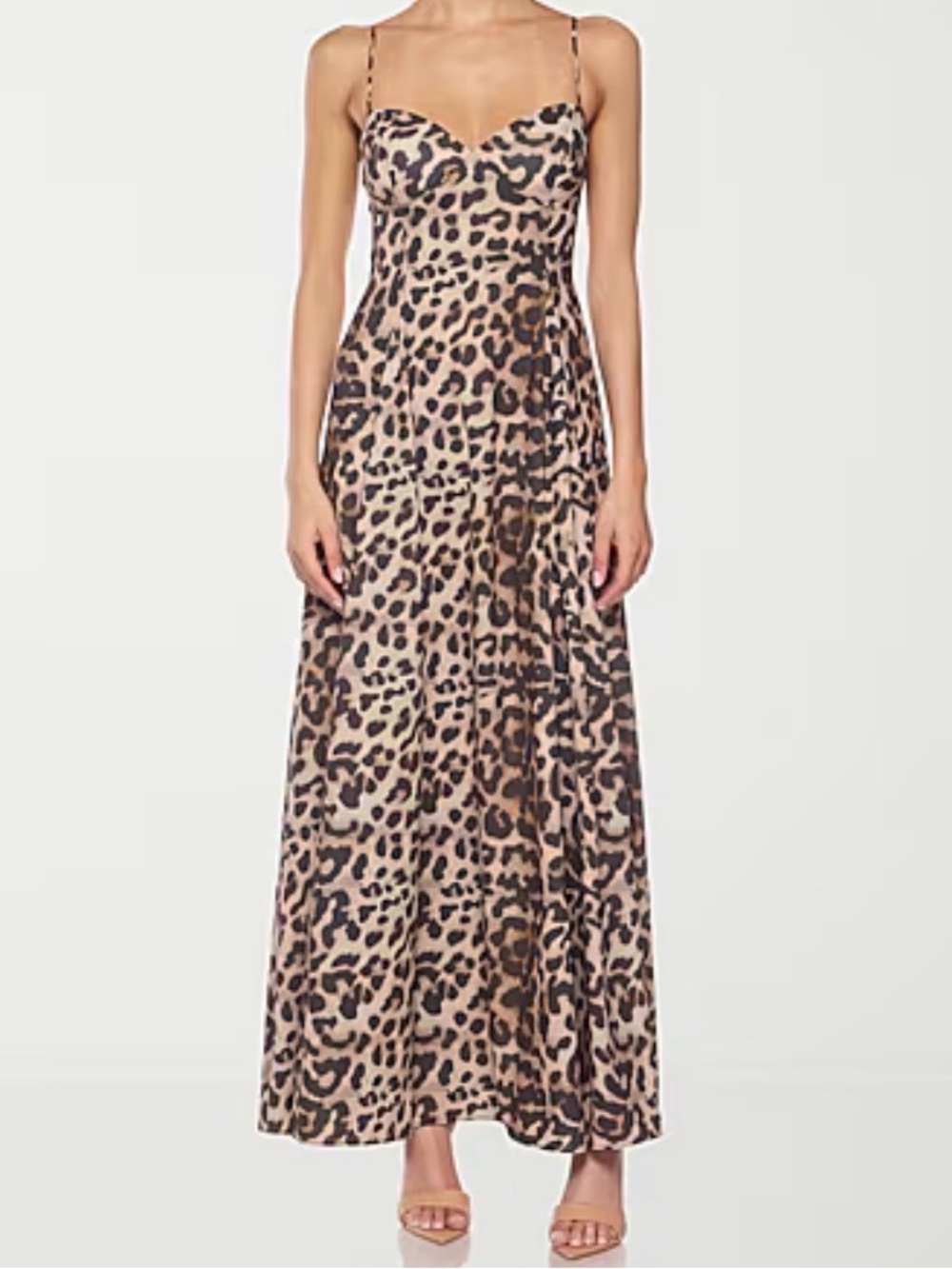 Belle Vie Beige and Black Print Maxi Dress